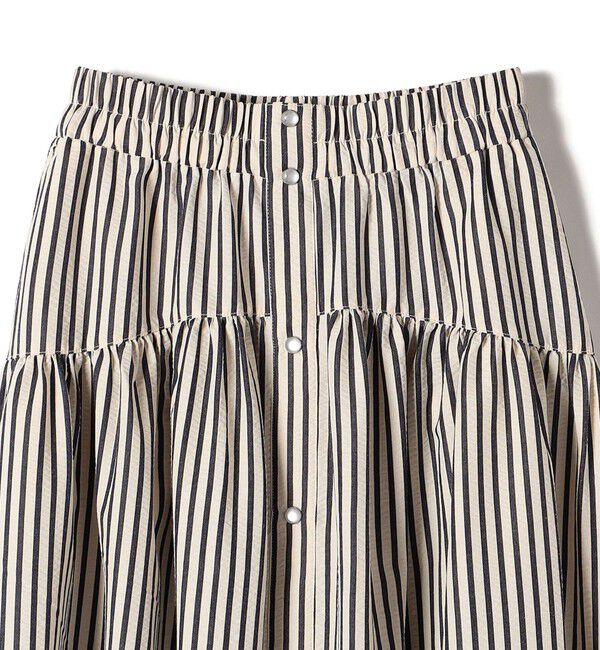 SHIPS Colors 「SHIPS Colors:〈洗濯機可能〉ストライプ ギャザー スカート◇」|フレア|