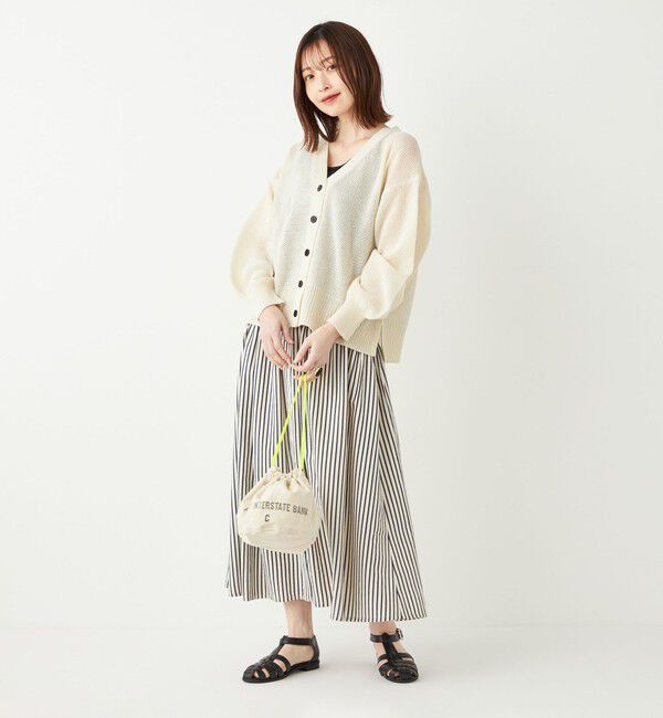 SHIPS Colors 「SHIPS Colors:〈洗濯機可能〉ストライプ ギャザー スカート◇」|フレア|