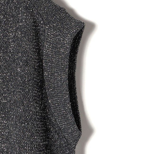 SHIPS for women「〈手洗い可能〉ラメ混 ペーパー 編地 コンビ プルオーバー ◇」|ニット・セーター|