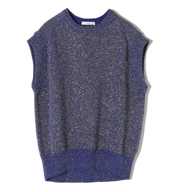 SHIPS for women「〈手洗い可能〉ラメ混 ペーパー 編地 コンビ プルオーバー ◇」|ニット・セーター|