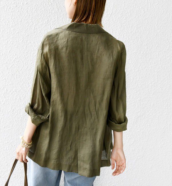 SHIPS for women「〈手洗い可能〉ラミー シアー ジャケット」|テーラードジャケット|