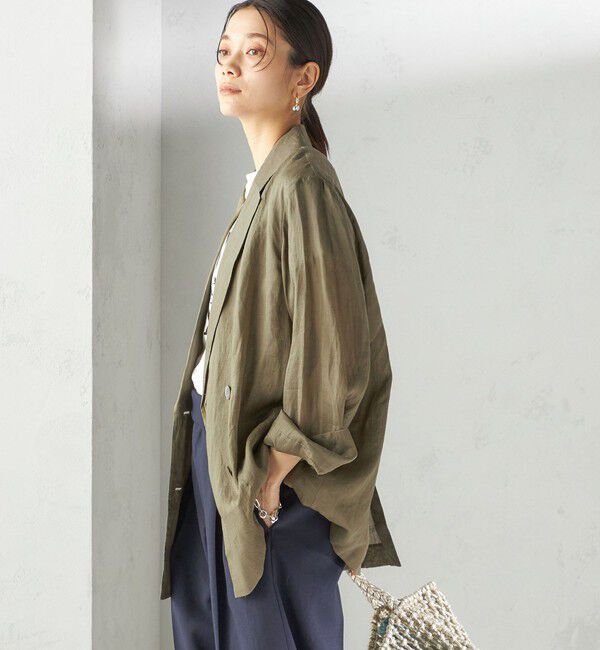 SHIPS for women「〈手洗い可能〉ラミー シアー ジャケット」|テーラードジャケット|