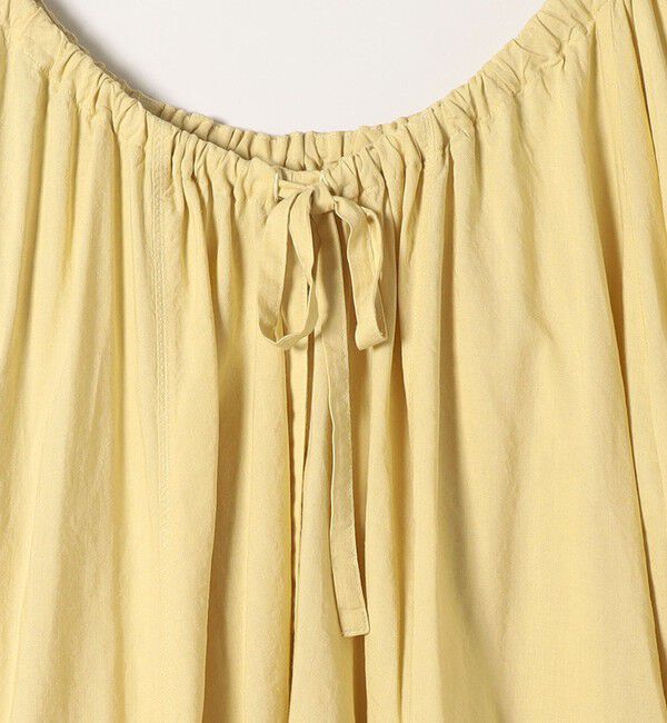 SHIPS any「SHIPS any:〈洗濯機可能〉リネン ミックス ギャザー リボン ブラウス」|シャツ・ブラウス|