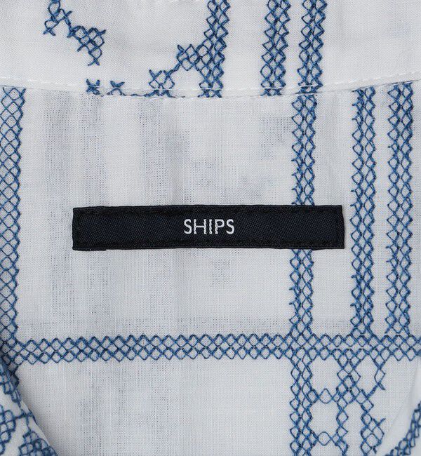 SHIPS「SHIPS: エンブロイダリー オープンカラー シャツ」|シャツ・ブラウス|