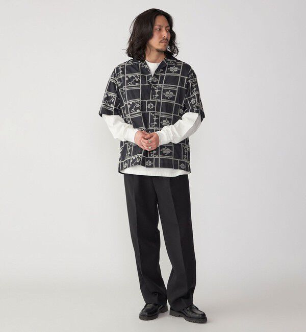 SHIPS「SHIPS: エンブロイダリー オープンカラー シャツ」|シャツ・ブラウス|