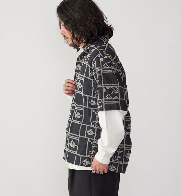 SHIPS「SHIPS: エンブロイダリー オープンカラー シャツ」|シャツ・ブラウス|