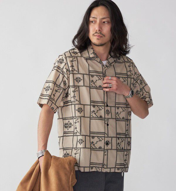 SHIPS「SHIPS: エンブロイダリー オープンカラー シャツ」|シャツ・ブラウス|