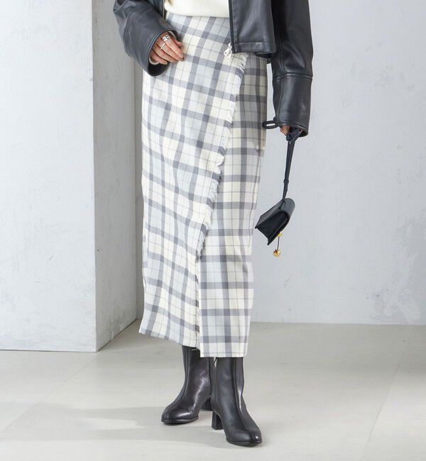 SHIPS for women「チェック フリンジ スカート」|スカート|