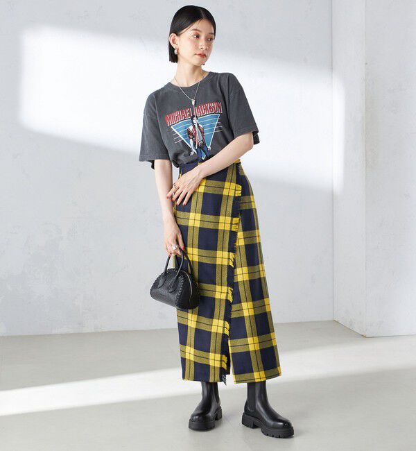 SHIPS for women「チェック フリンジ スカート」|スカート|