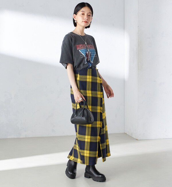 SHIPS for women「チェック フリンジ スカート」|スカート|