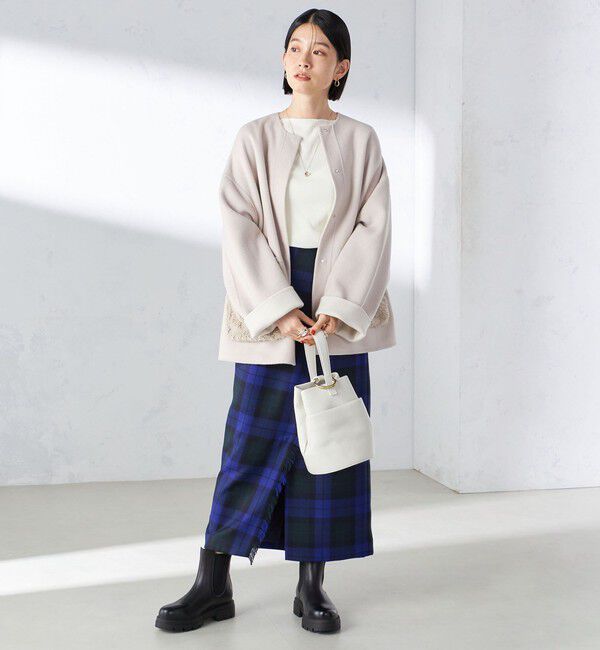 SHIPS for women「チェック フリンジ スカート」|スカート|