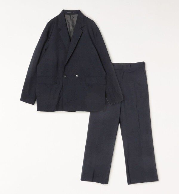 SHIPS any「SHIPS any: ウール混 ハイライズ セミフレア ワイドパンツ (セットアップ対応)◇」|チノ|