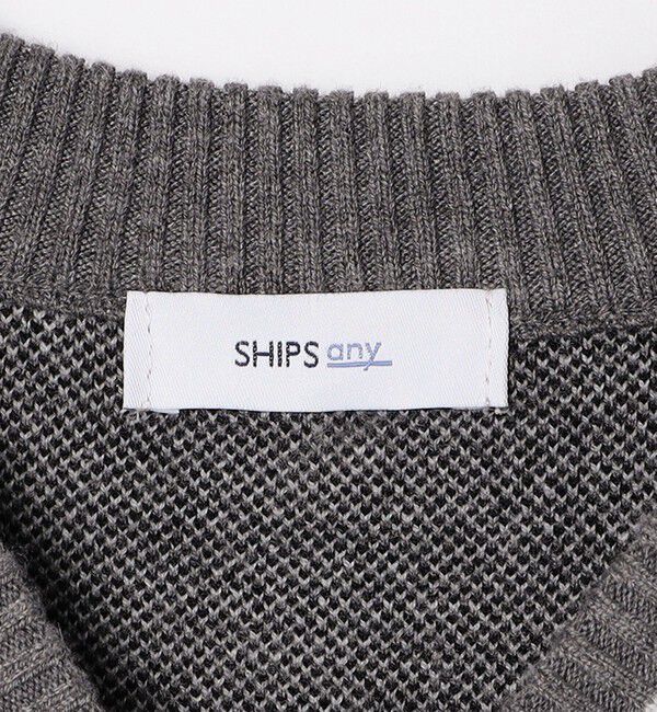 SHIPS any「SHIPS any: 〈手洗い可能〉ダブルジャガード ゲームシャツ ニット◇」|ニット・セーター|