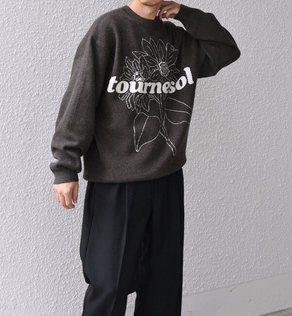 SHIPS any「SHIPS any: 〈手洗い可能〉フラワー ダブルジャガード プルオーバー ニット◇」|ニット・セーター|