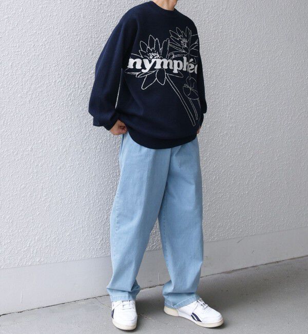 SHIPS any「SHIPS any: 〈手洗い可能〉フラワー ダブルジャガード プルオーバー ニット◇」|ニット・セーター|