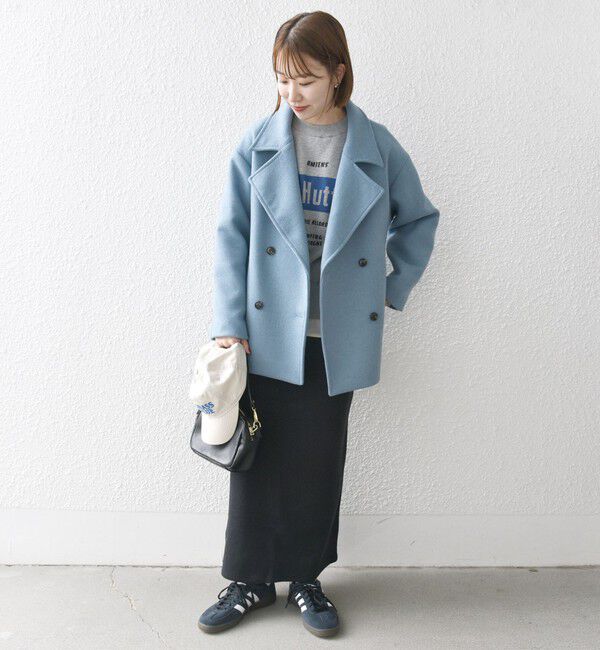 SHIPS any「SHIPS any: ウール ミックス コクーン ショート Pコート」|その他|