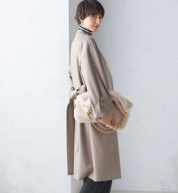 SHIPS for women「MANTECO ノーカラー コート」|ノーカラーコート|