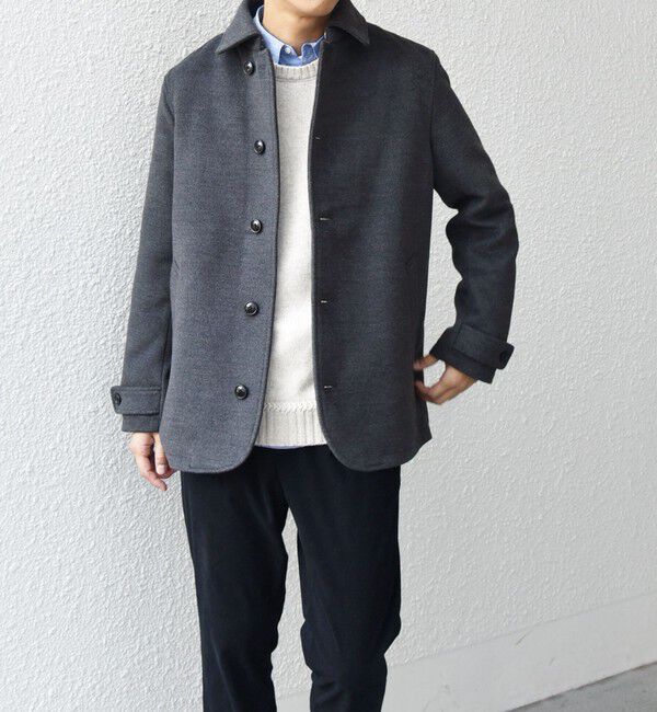 SHIPS any「SHIPS any: ウォーム メルトン シングル Pコート◇」|ピーコート|