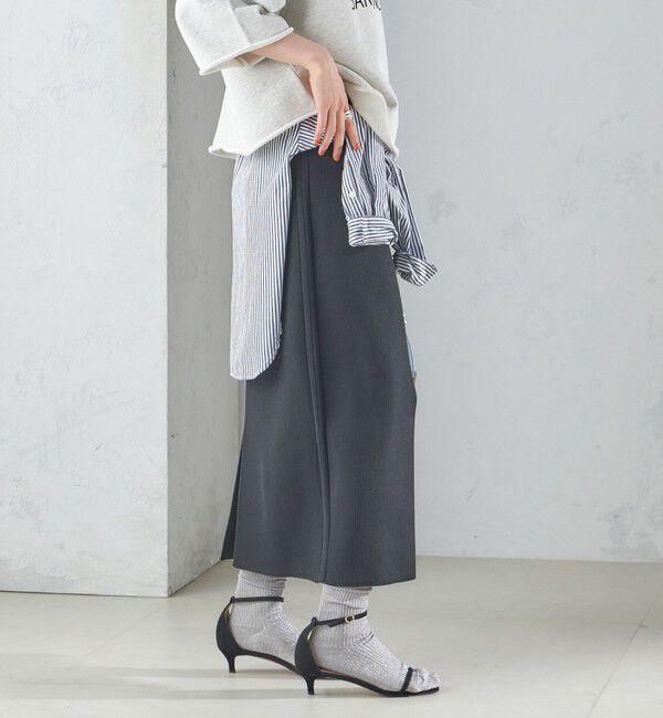 SHIPS for women「〈手洗い可能〉前後 2WAY リブ ニット スカート」|スカート|