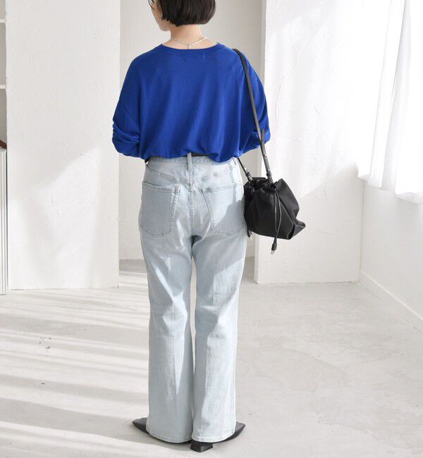 quaranciel「quaranciel:〈手洗い可能〉シルク ミックス ヘンリーネック ニット プルオーバー」|ニット・セーター|