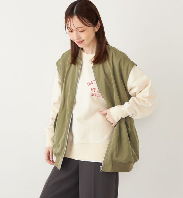 SHIPS Colors 「SHIPS Colors:〈手洗い可能〉2WAY MA-1」|ブルゾン・スタジャン|オリーブ