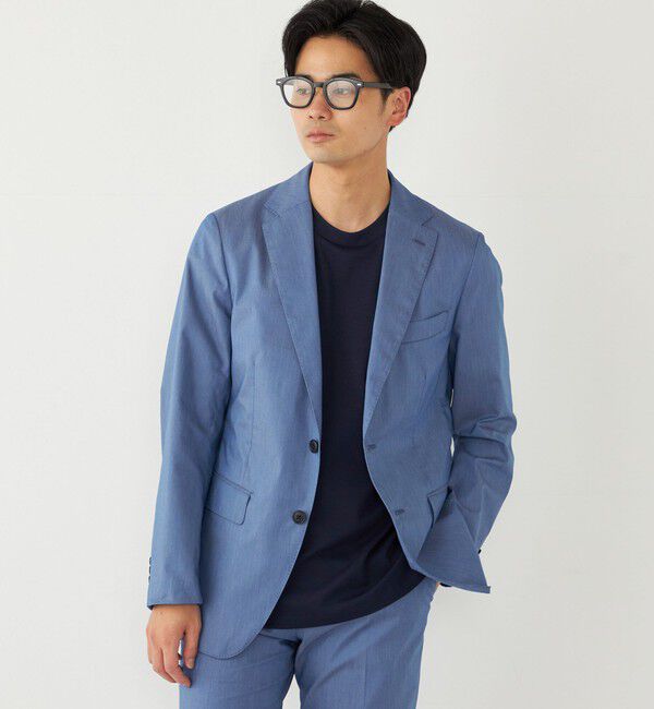 SHIPS Colors 「SHIPS Colors:〈洗濯機可能〉デニム ライク ジャケット(セットアップ対応可能)」|テーラードジャケット|