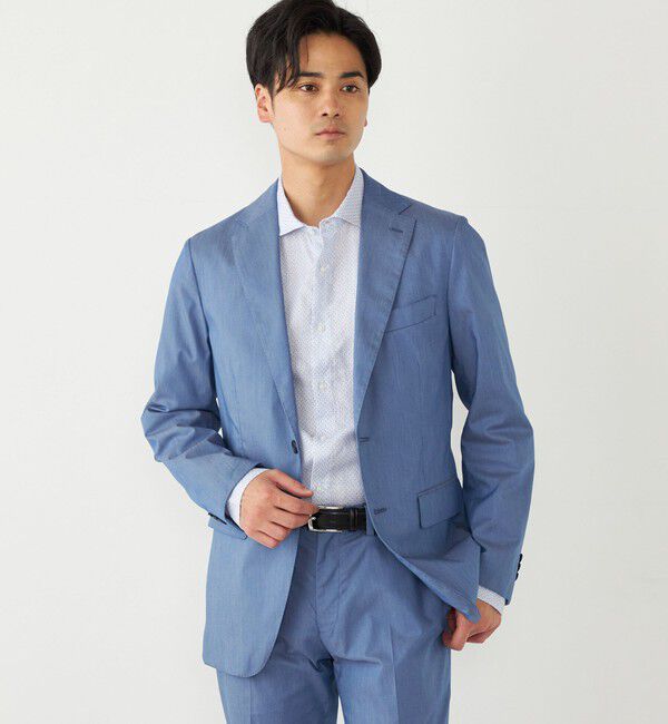 SHIPS Colors 「SHIPS Colors:〈洗濯機可能〉デニム ライク ジャケット(セットアップ対応可能)」|テーラードジャケット|