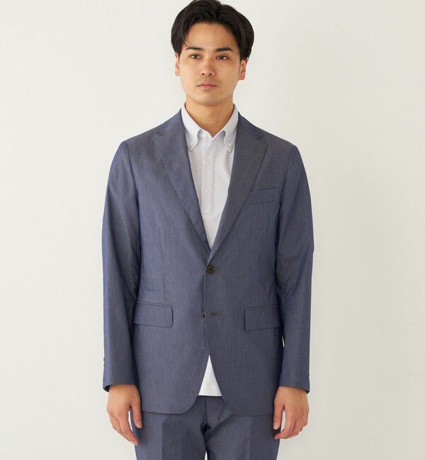 SHIPS Colors 「SHIPS Colors:〈洗濯機可能〉デニム ライク ジャケット(セットアップ対応可能)」|テーラードジャケット|