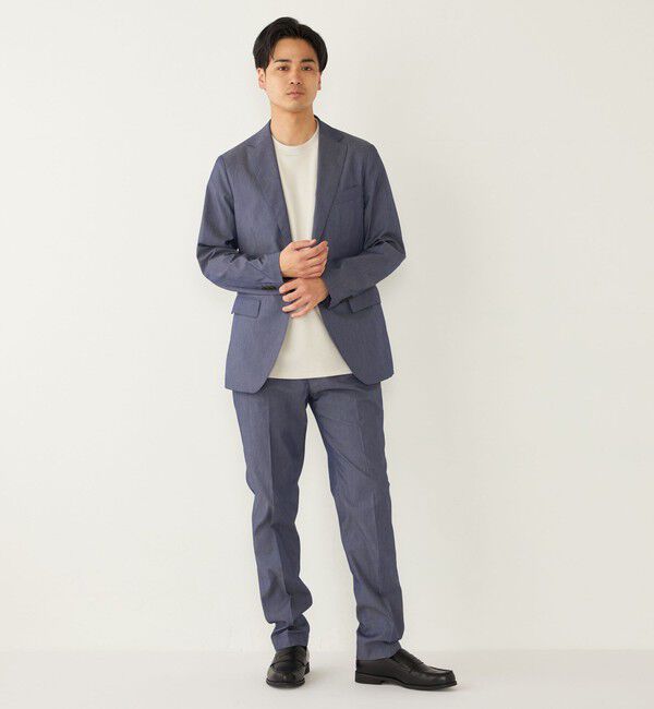 SHIPS Colors 「SHIPS Colors:〈洗濯機可能〉デニム ライク ジャケット(セットアップ対応可能)」|テーラードジャケット|