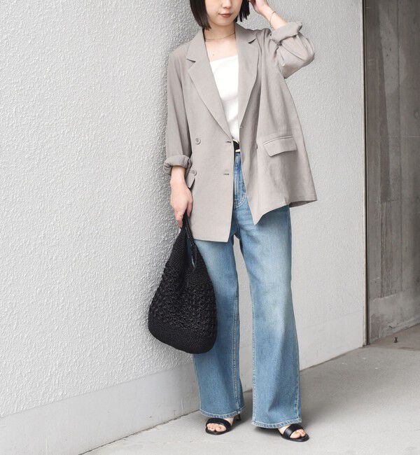 SHIPS Colors 「《一部追加予約》SHIPS Colors:〈手洗い可能〉シアー リネンライク ダブルジャケット◆」|テーラードジャケット|