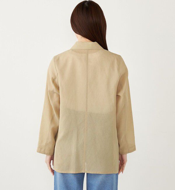 SHIPS Colors 「《一部追加予約》SHIPS Colors:〈手洗い可能〉シアー リネンライク ダブルジャケット◆」|テーラードジャケット|