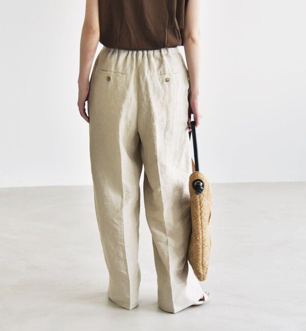 quaranciel「quaranciel:〈洗濯機可能〉ヨーロピアンフラックス リネン タック ワイド パンツ」|その他|