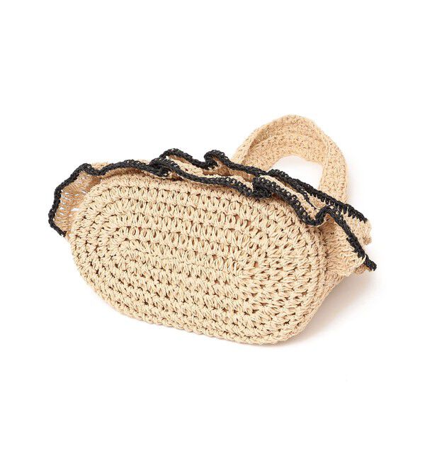 SHIPS any「【WEB限定】SHIPS any: バイカラー フリル ペーパー トート バッグ」|トートバッグ|