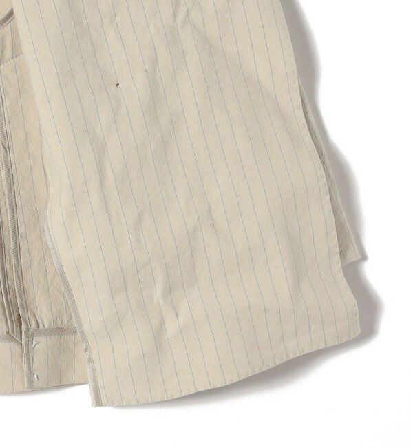 SHIPS for women「SHIPS Primary Navy Label:麻混 ストライプ ストレッチ ダブル ジャケット」|テーラードジャケット|