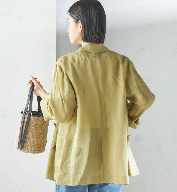 SHIPS for women「〈手洗い可能〉ラミー 4 シアー ジャケット」|テーラードジャケット|