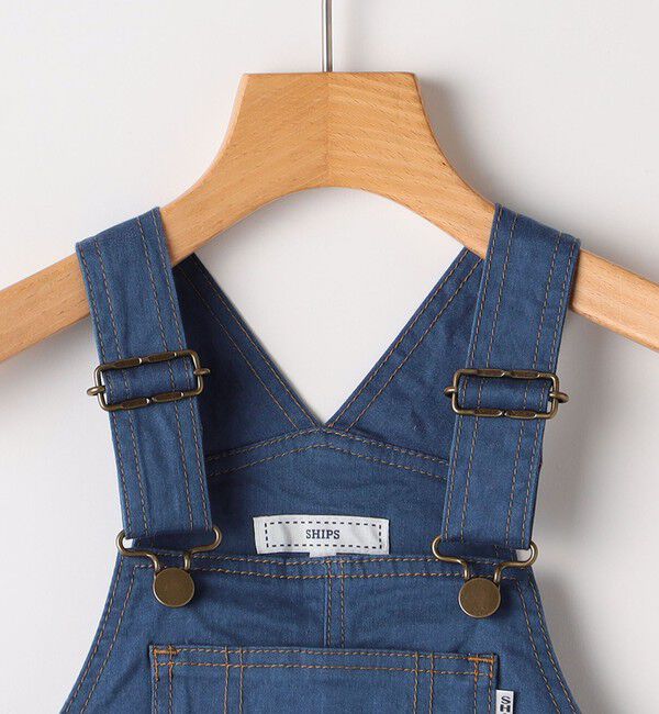 SHIPS KIDS「SHIPS KIDS:100～130cm / デニム オーバーオール スカート」|ジャンパースカート|