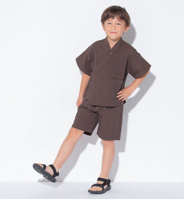 SHIPS KIDS「SHIPS KIDS:100～130cm /〈吸水速乾/UVカット〉チェック 甚平」|その他|