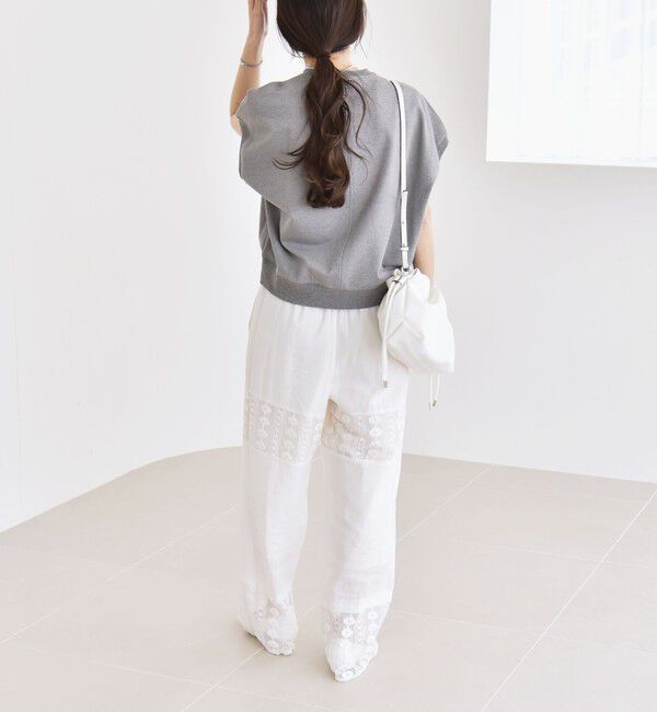 quaranciel「quaranciel:〈洗濯機可能〉ライト ポンチ コンパクト フレンチスリーブ TEE」|Tシャツ・カットソー|