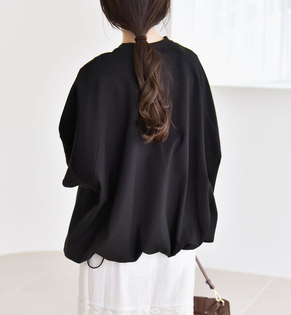 quaranciel「quaranciel:〈洗濯機可能〉ライト ポンチ ハーフスリーブ ドロスト ルーズ TEE」|Tシャツ・カットソー|