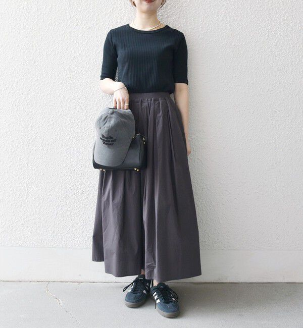 SHIPS any「SHIPS any:〈洗濯機可能〉ポプリン タック フレア ギャザー スカート」|フレア|