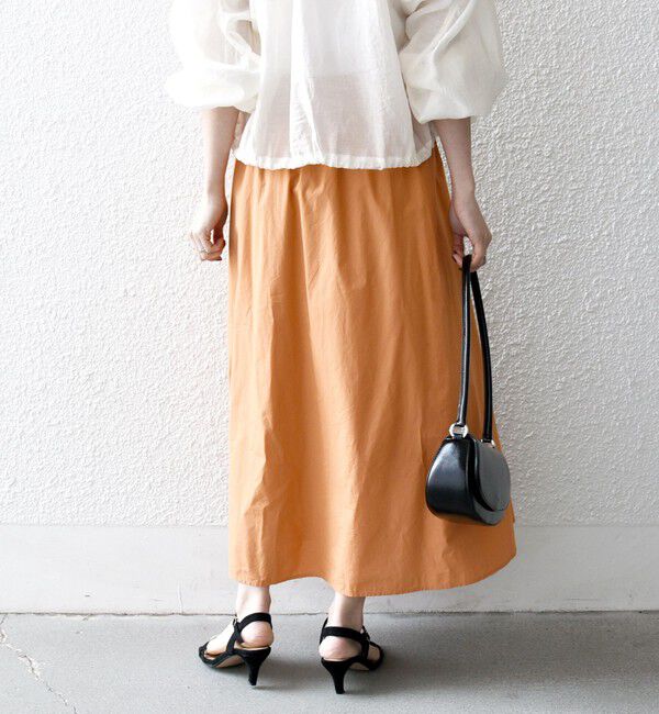 SHIPS any「SHIPS any:〈洗濯機可能〉ポプリン タック フレア ギャザー スカート」|フレア|