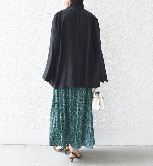 SHIPS for women「〈手洗い可能〉割繊 フラワー プリント ノースリーブ ワンピース」|ワンピース|