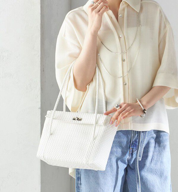 SHIPS for women「【SHIPS別注】Diminutivo:フタ付き メルカドバッグ」|かごバッグ|