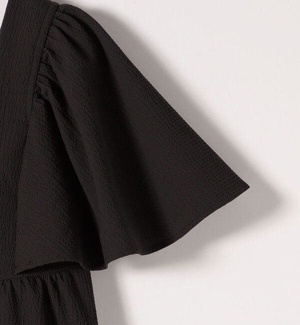 SHIPS any「SHIPS any:〈洗濯機可能〉ミニサッカー スクエアネック フレア ワンピース」|ワンピース|