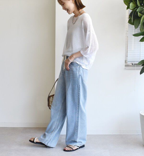 SHIPS for women「〈手洗い可能〉イタリアン シアー リネン プルオーバー」|ニット・セーター|