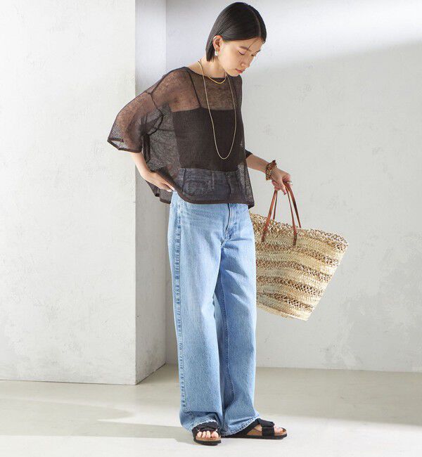 SHIPS for women「〈手洗い可能〉イタリアン シアー リネン プルオーバー」|ニット・セーター|