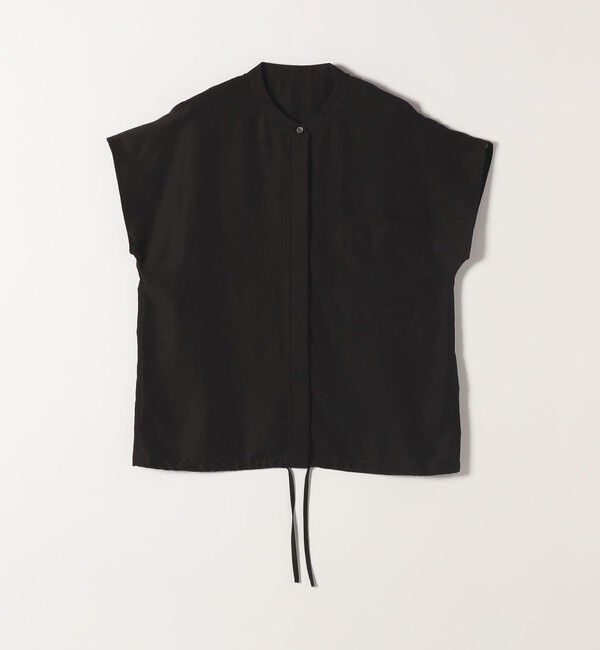 SHIPS any「SHIPS any:〈洗濯機可能〉グロッシー ドロスト バンドカラー フレンチ シャツ」|シャツ・ブラウス|