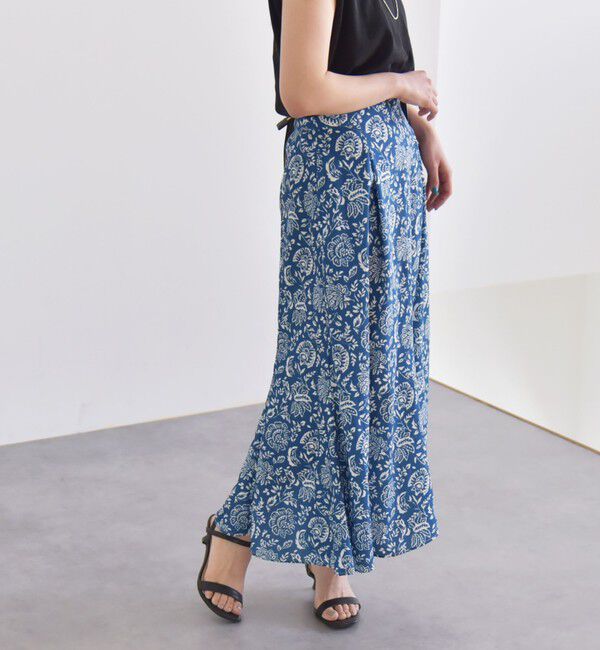 quaranciel「quaranciel:〈洗濯機可能〉フラワー プリント マーメイド ロング スカート」|スカート|