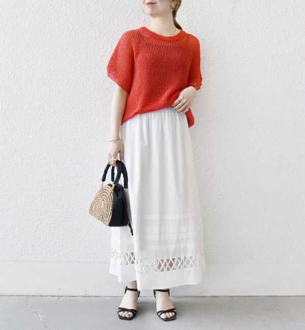 SHIPS any「SHIPS any:〈手洗い可能〉ロープ デザイン ギャザー フレア スカート」|スカート|