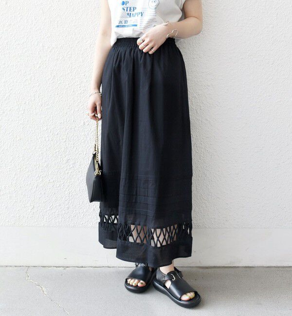 SHIPS any「SHIPS any:〈手洗い可能〉ロープ デザイン ギャザー フレア スカート」|スカート|